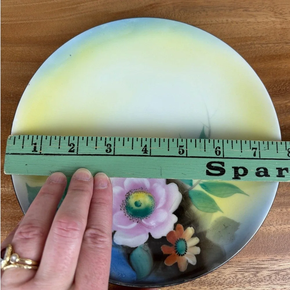 Antique‎ Noritake Hand Painted Floral Dessert Plates Set Of 4 M Wreath 1915